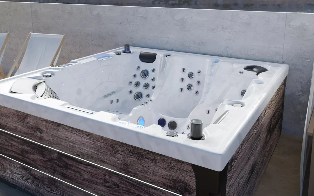 jacuzzi sur une terasse