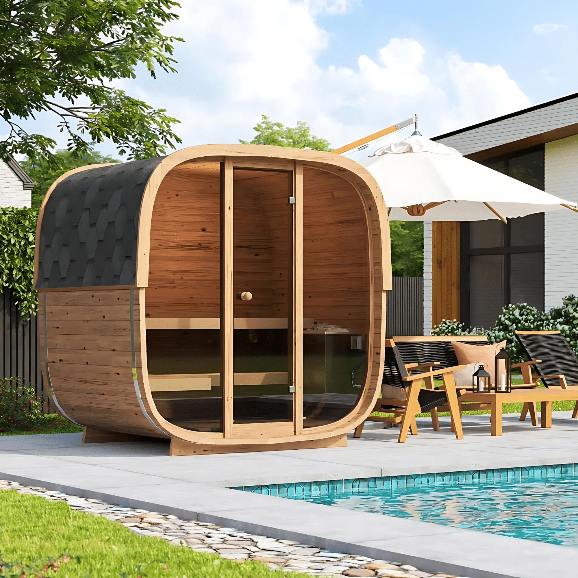Sauna extérieur terrasse - Quality Spa