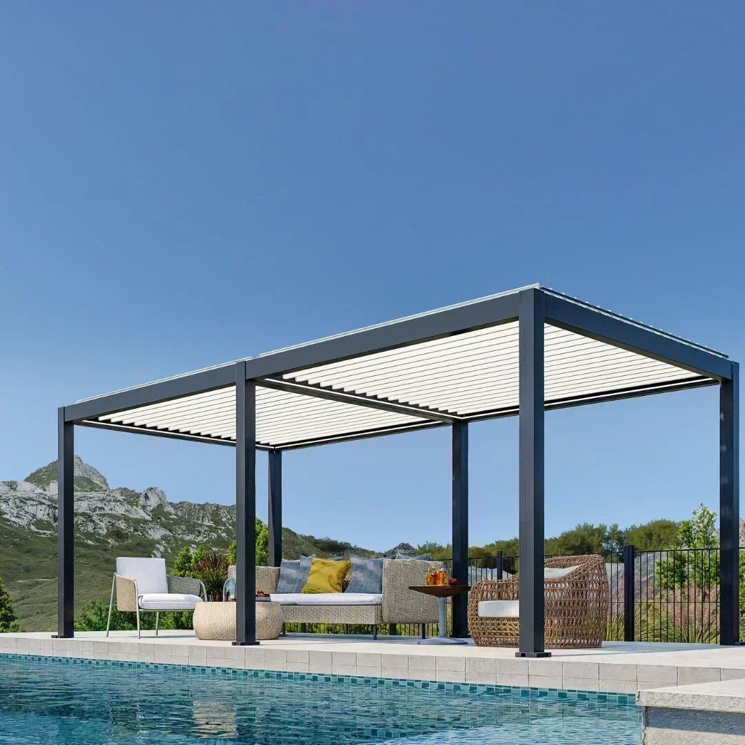 4x3m Pergola Adossée Bioclimatique : Gamme Nova - Quality Spa