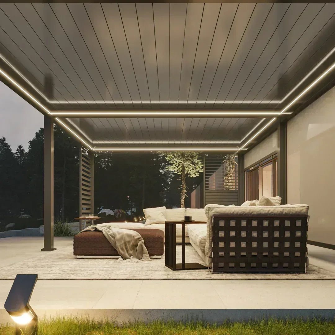 4x4m Pergola Adossée Bioclimatique : Gamme Nova - Quality Spa