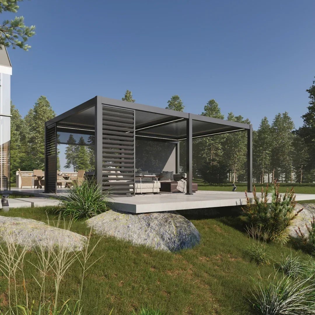 4x4m Pergola Adossée Bioclimatique : Gamme Nova - Quality Spa