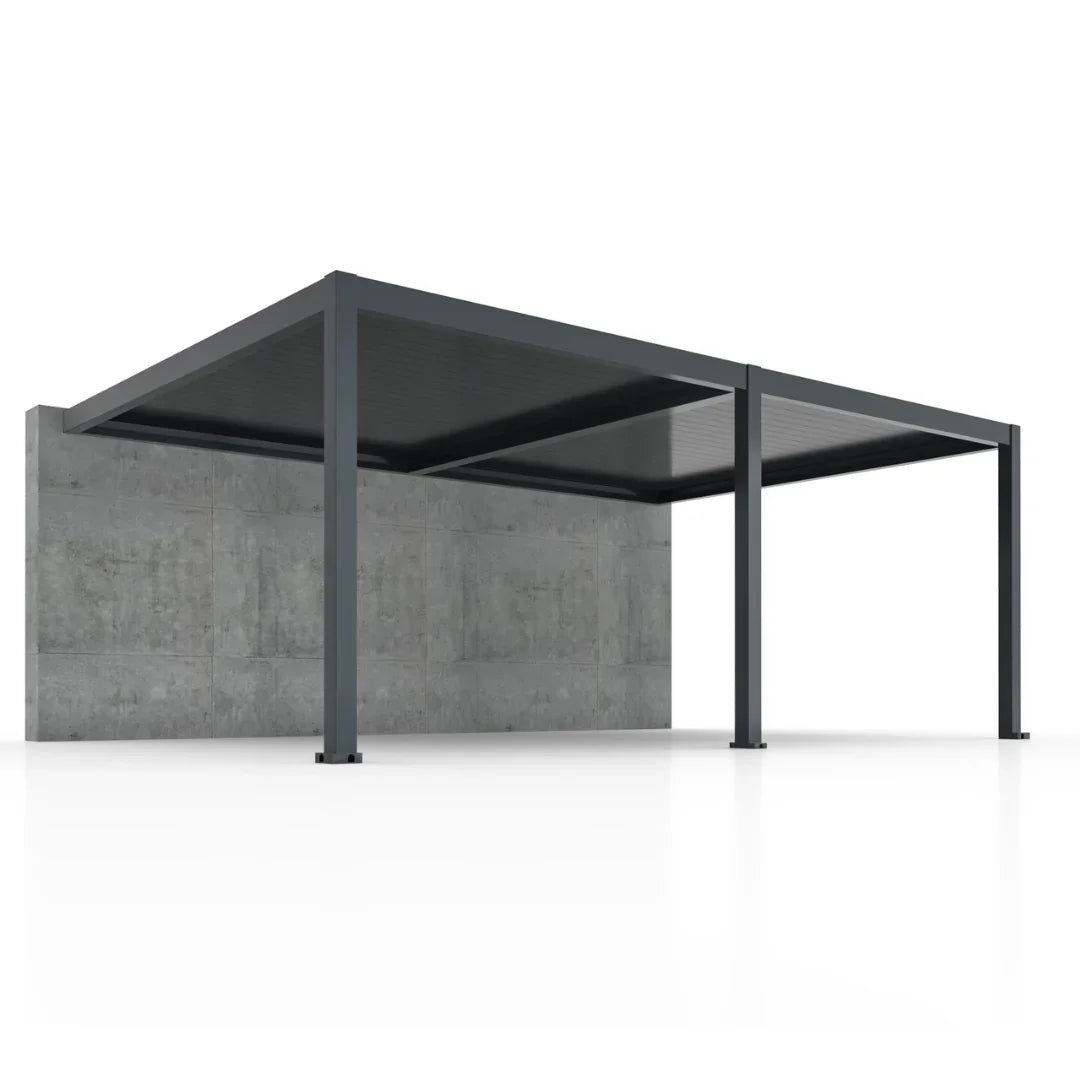 6x4m Pergola Adossée Bioclimatique : Gamme Nova - Quality Spa