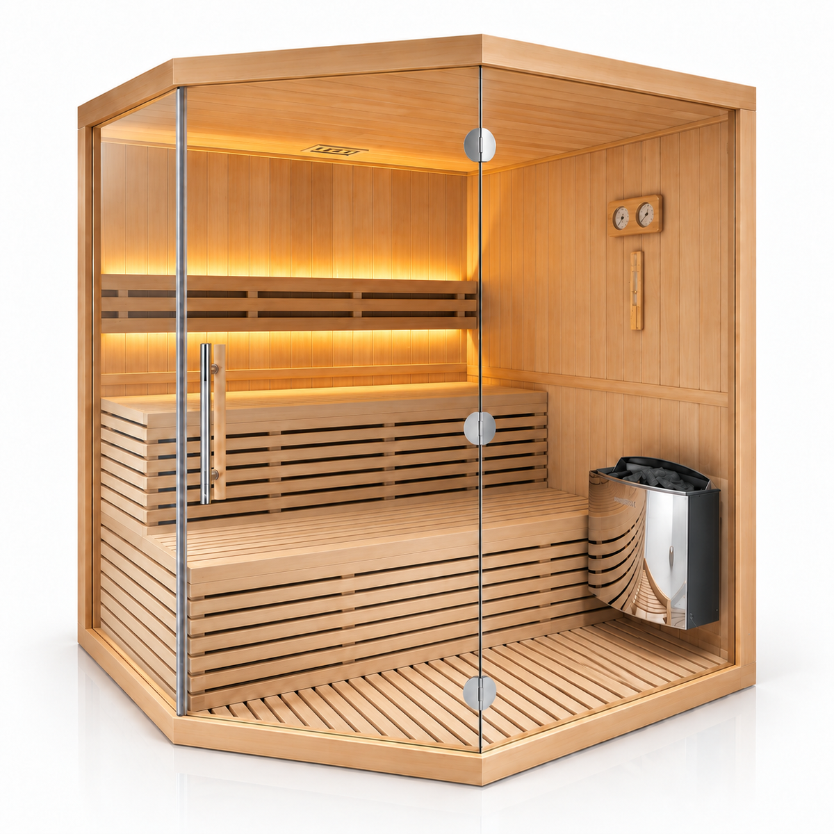 Sauna d'angle Traditionnel 4 places Laponia