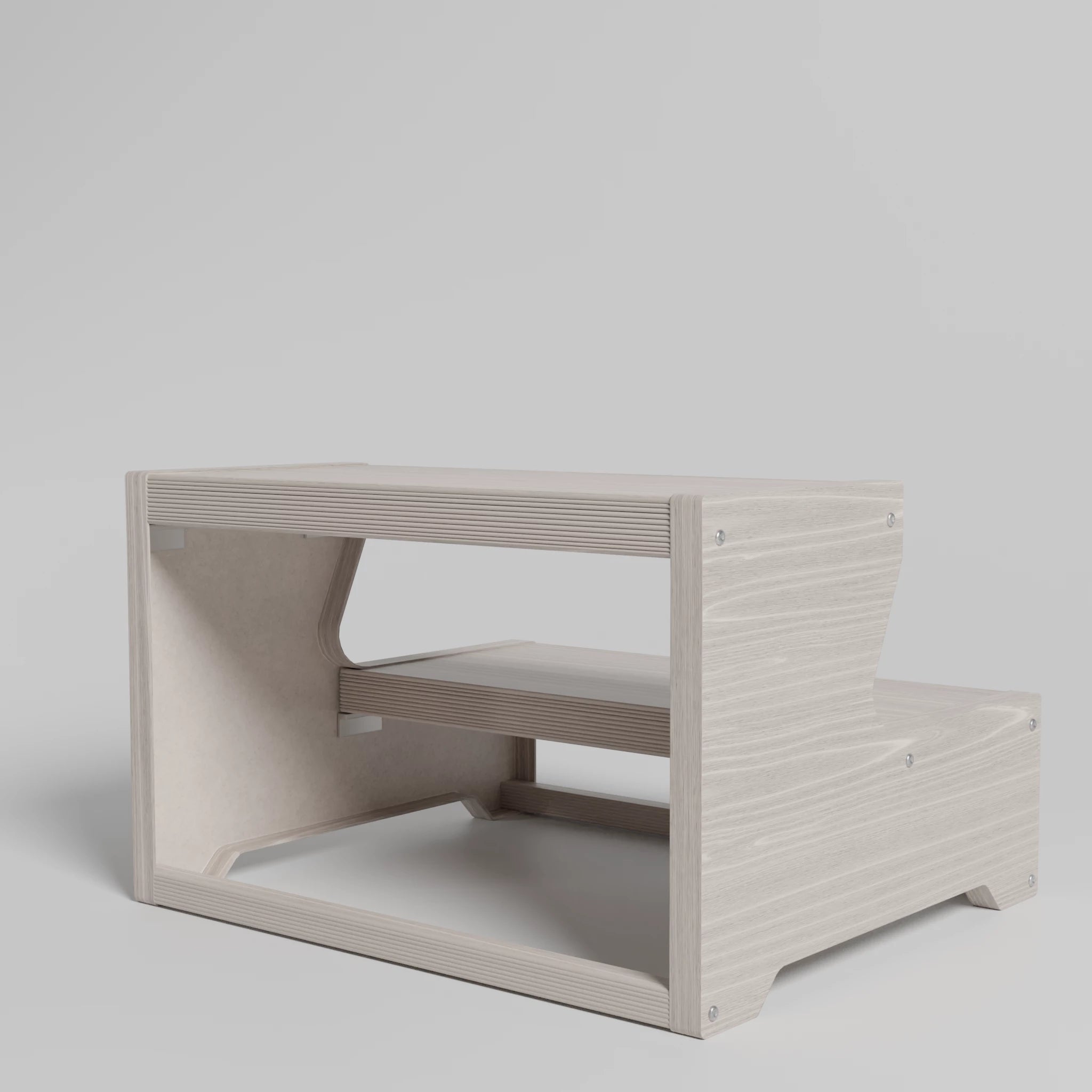 Marche pour Spa bois gris en aluminium - Quality Spa