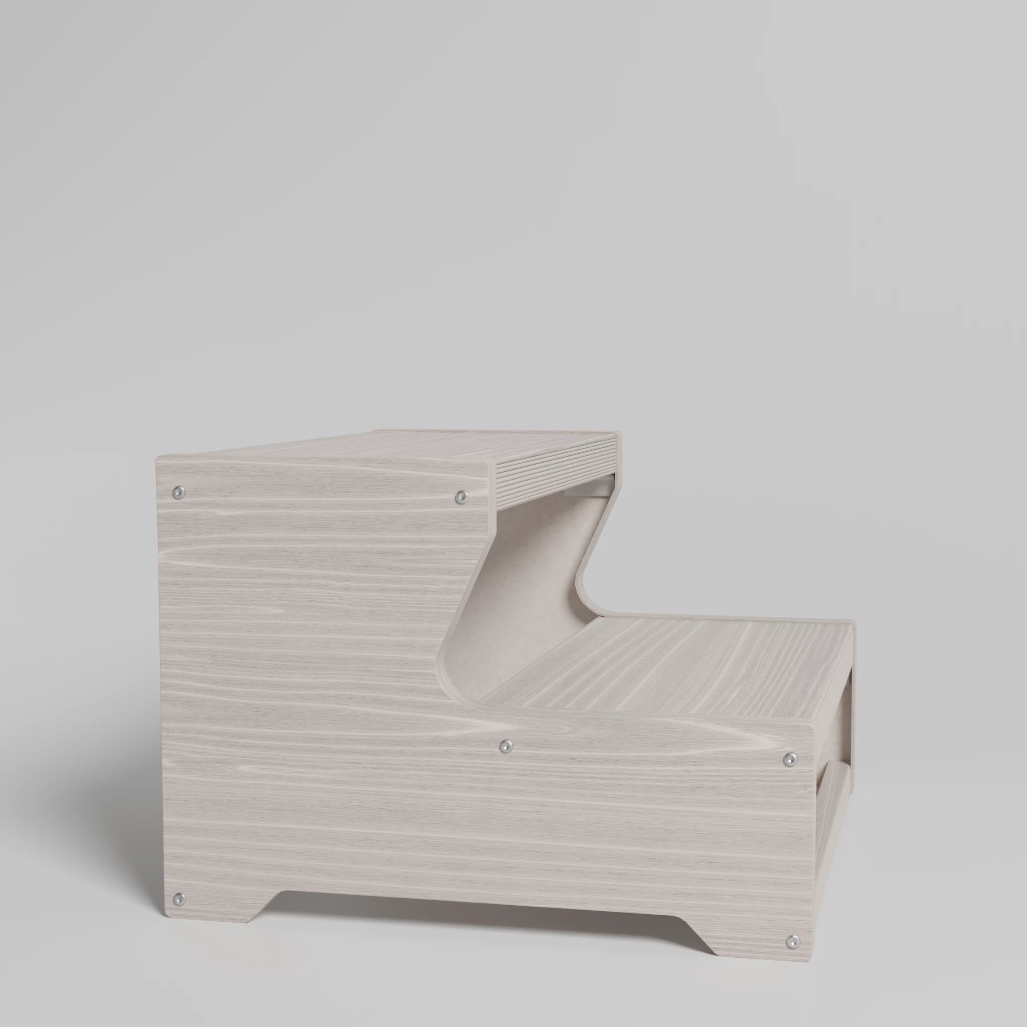 Marche pour Spa bois gris en aluminium - Quality Spa