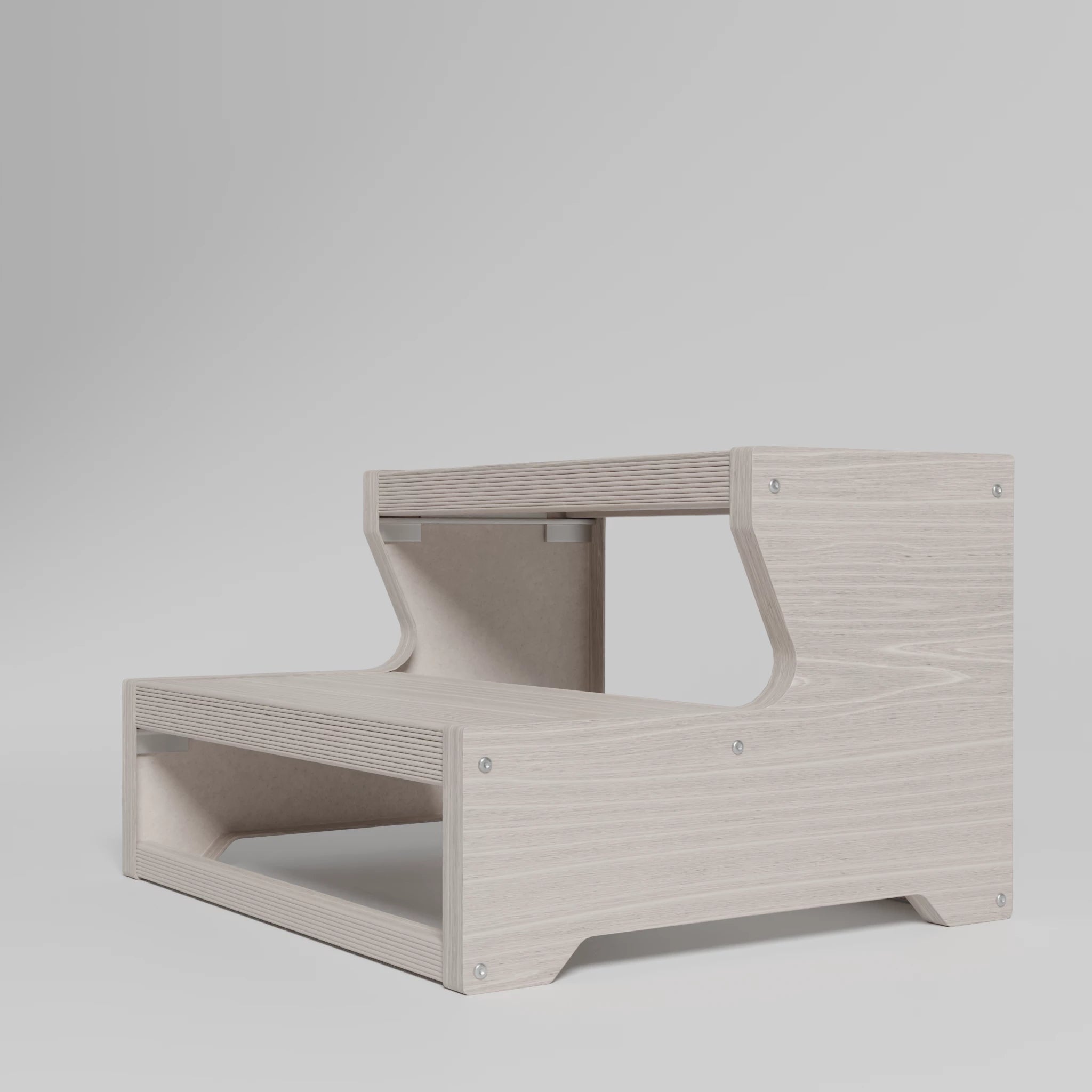 Marche pour Spa bois gris en aluminium - Quality Spa