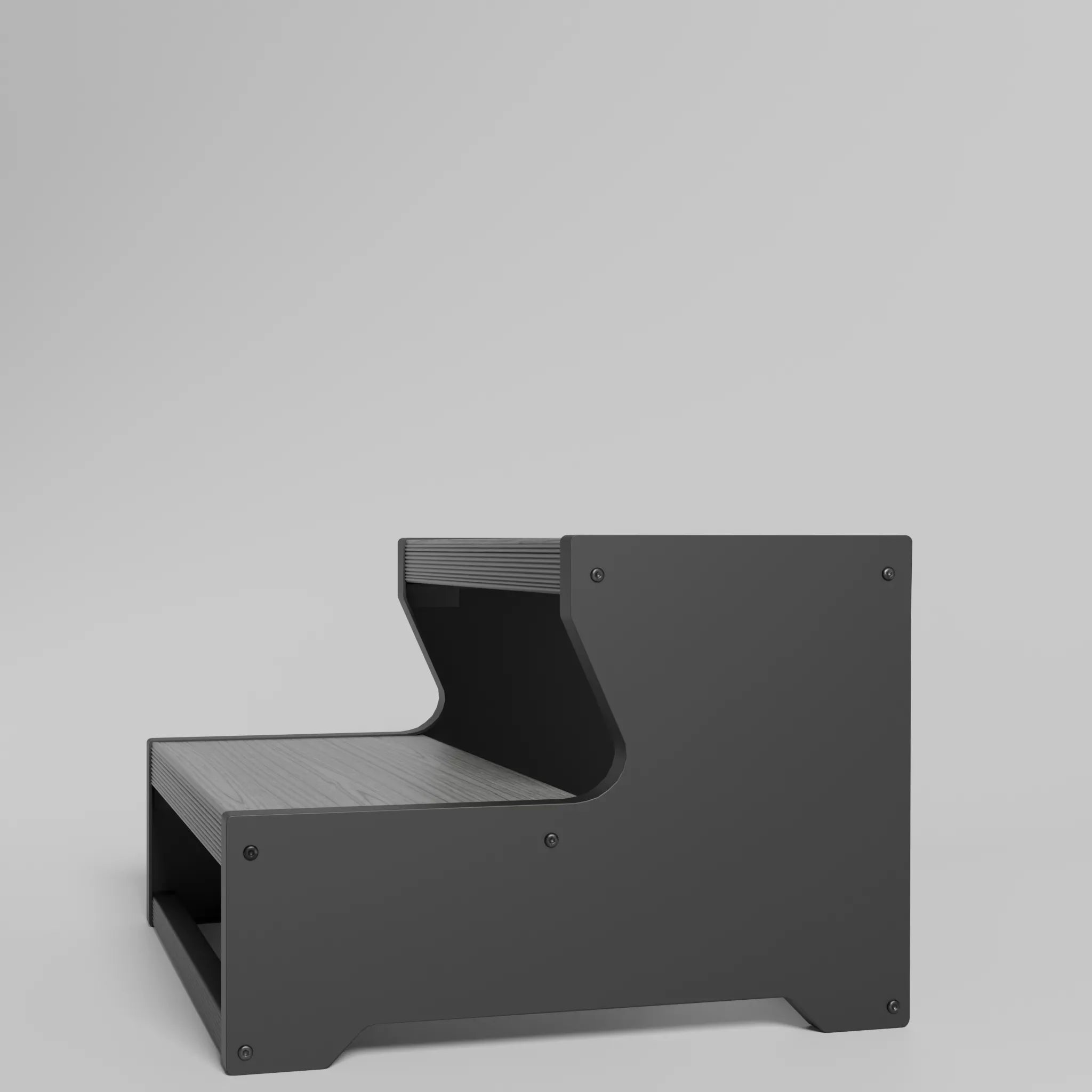 Marche pour Spa grise anthracite en aluminium - Quality Spa