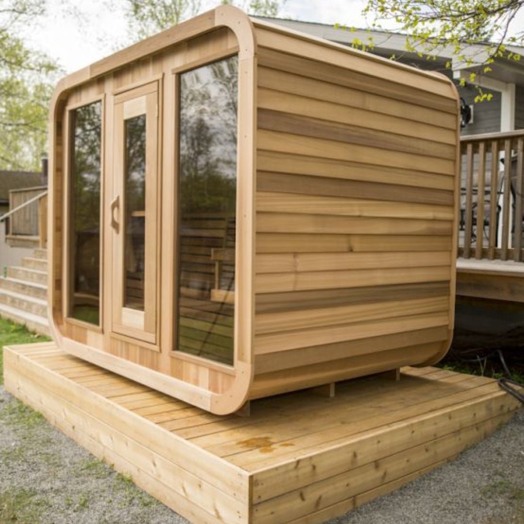 Sauna Cube Extérieur Luxe - Design Moderne & Élégant - Quality Spa