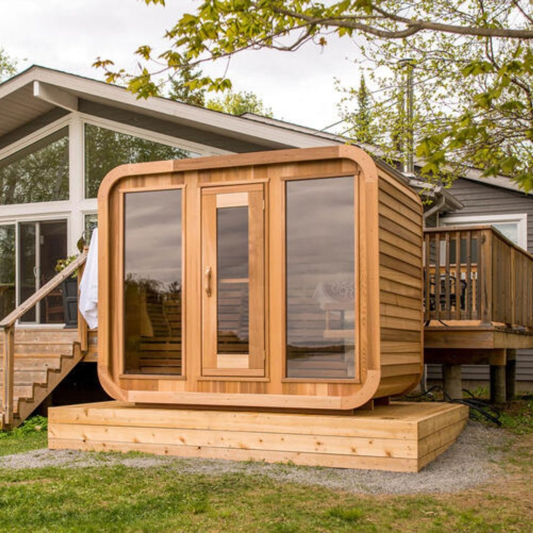 Sauna Cube Extérieur Luxe - Design Moderne & Élégant - Quality Spa