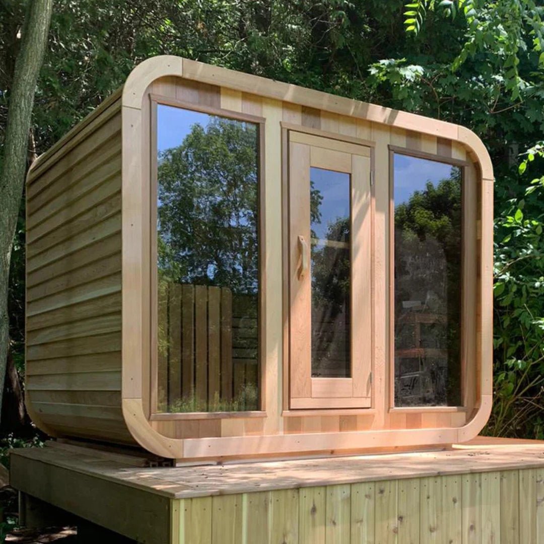 Sauna Cube Extérieur Luxe - Design Moderne & Élégant - Quality Spa