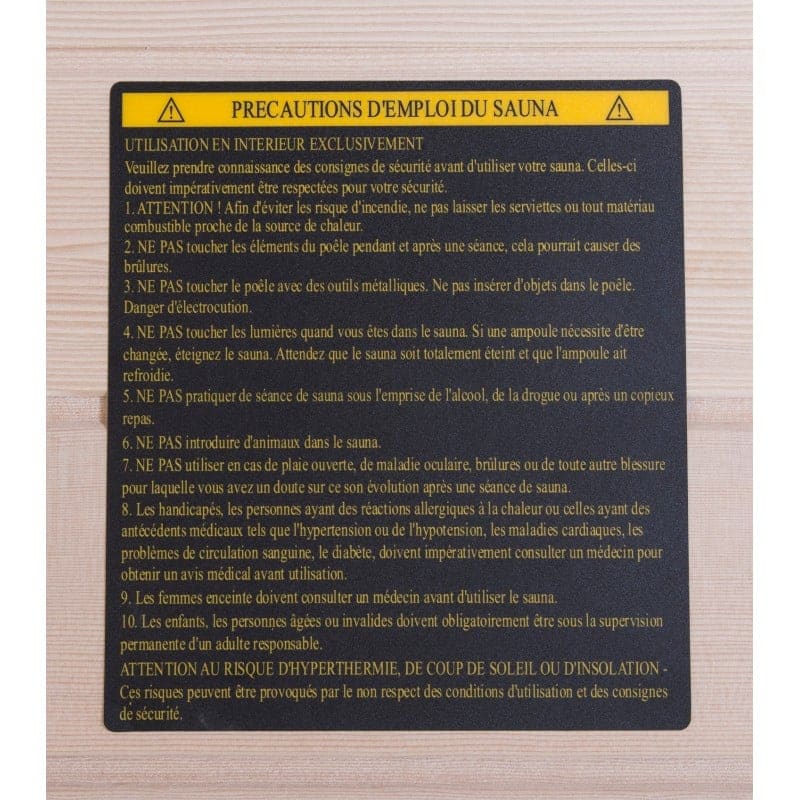 Sauna Infrarouge Luxe 3 PLACES - GRUSTA 2 - Quality Spa