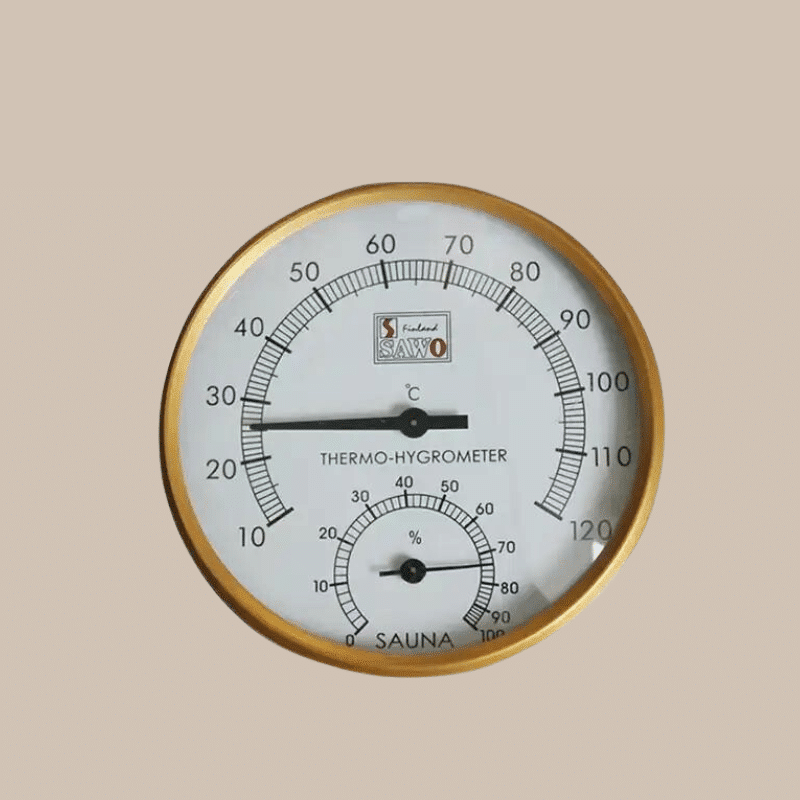 Thermomètre Hygromètre rond pour Sauna - Quality Spa