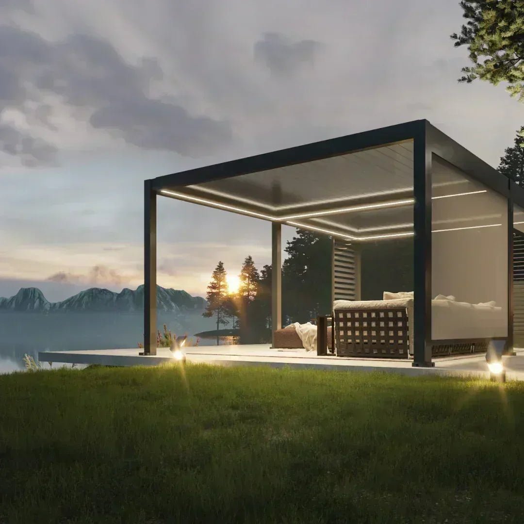 6x4m Pergola Adossée Bioclimatique : Gamme Nova - Quality Spa