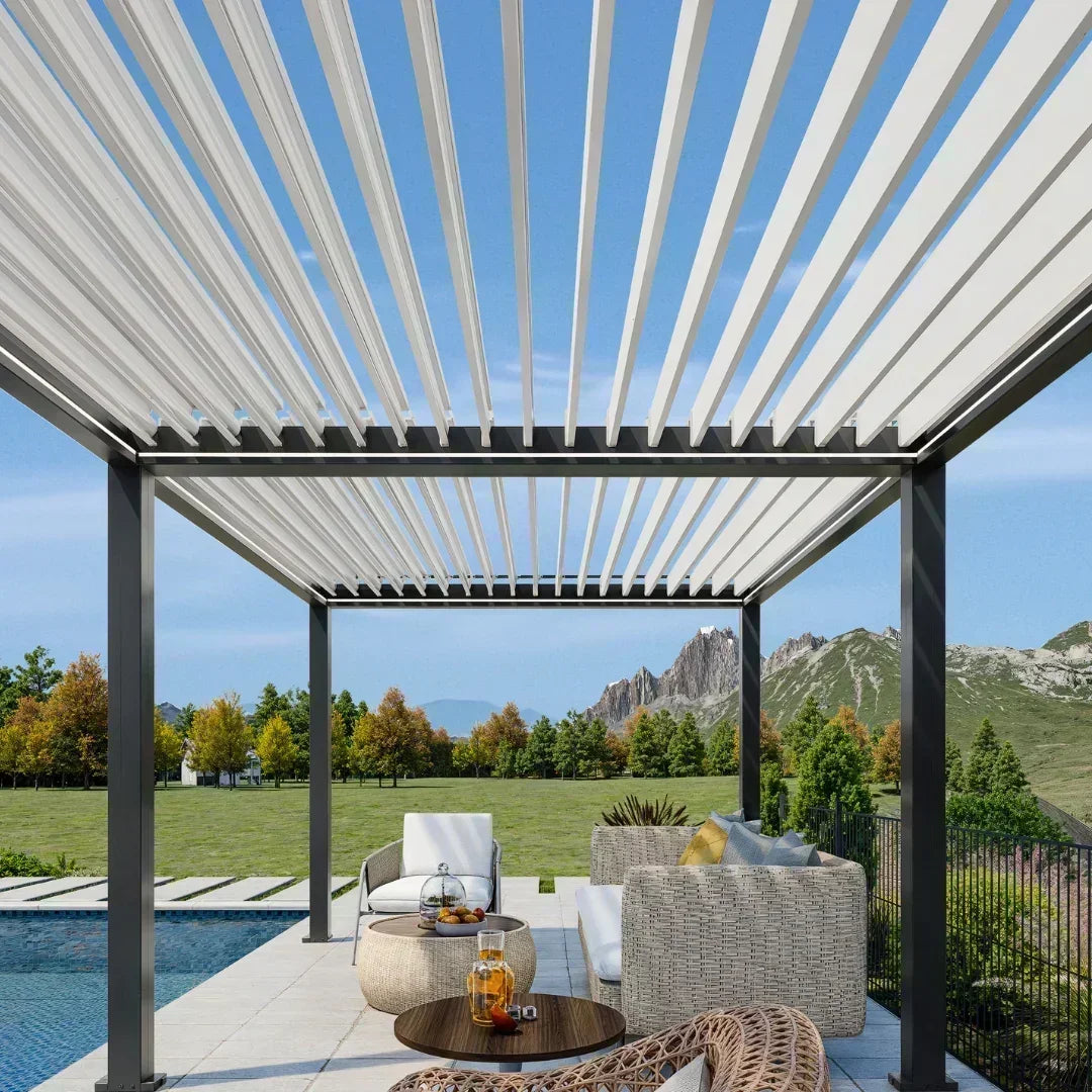 4x3m Pergola Adossée Bioclimatique : Gamme Nova