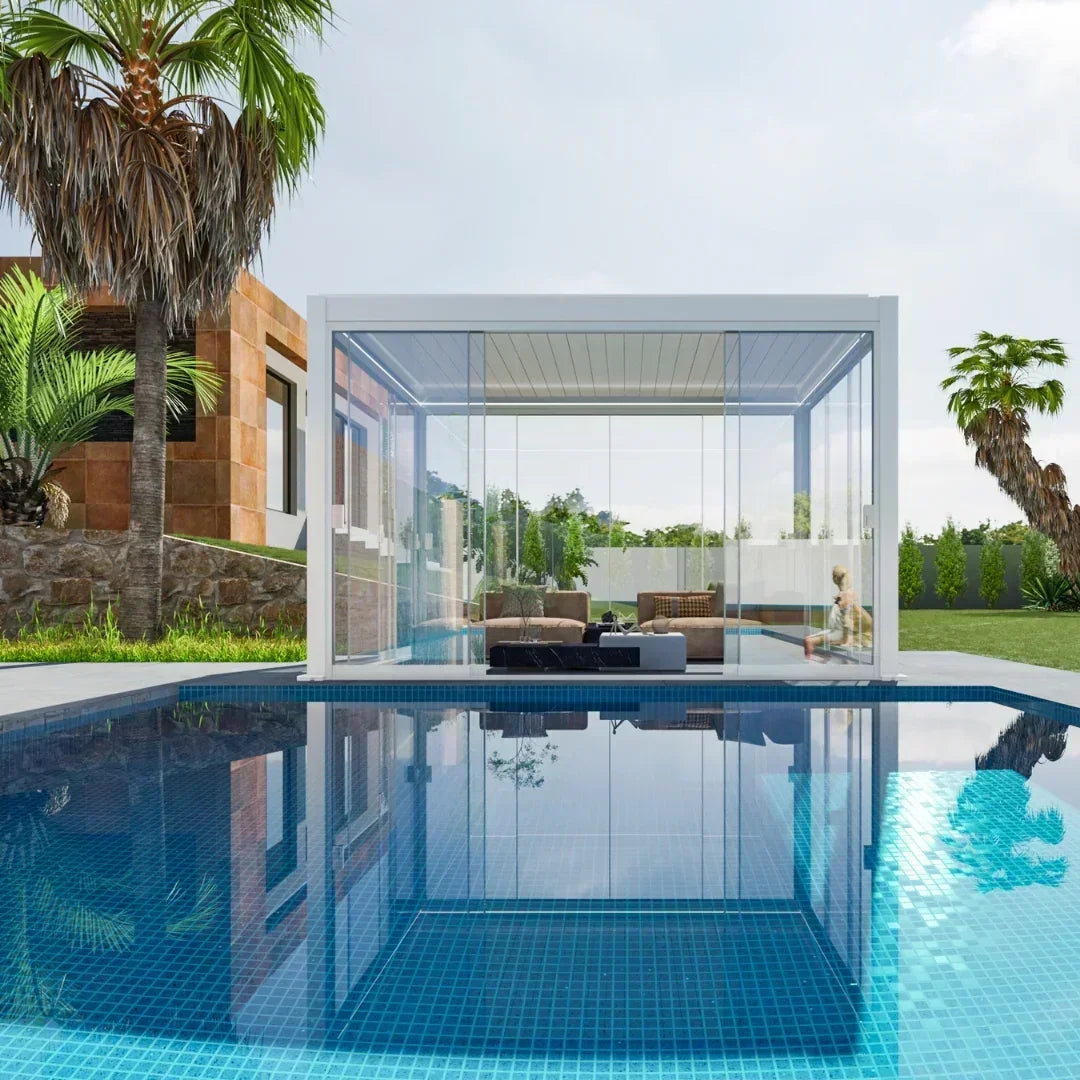 4x4m Pergola Adossée Bioclimatique : Gamme Nova