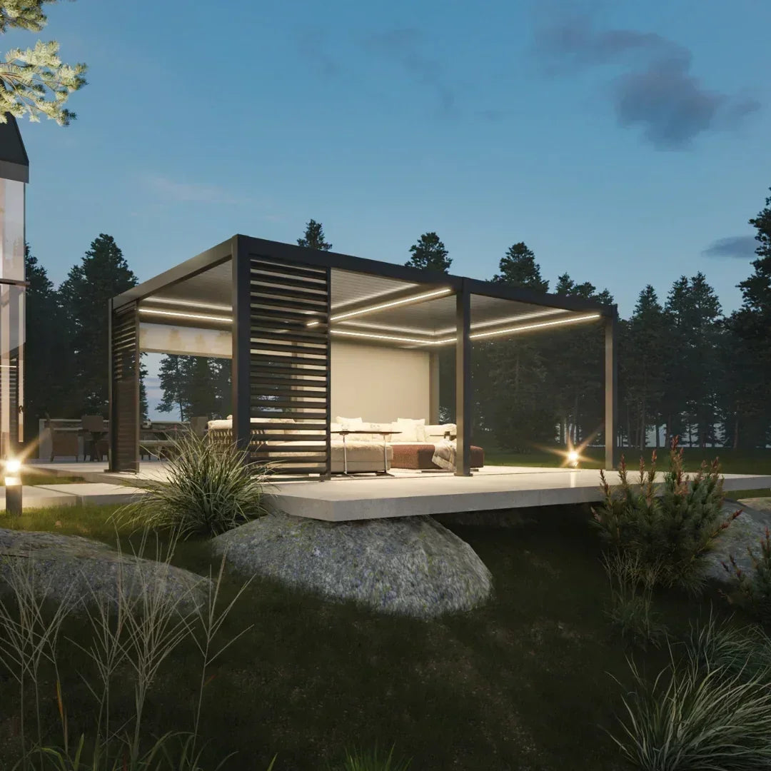 4x3m Pergola Adossée Bioclimatique : Gamme Nova