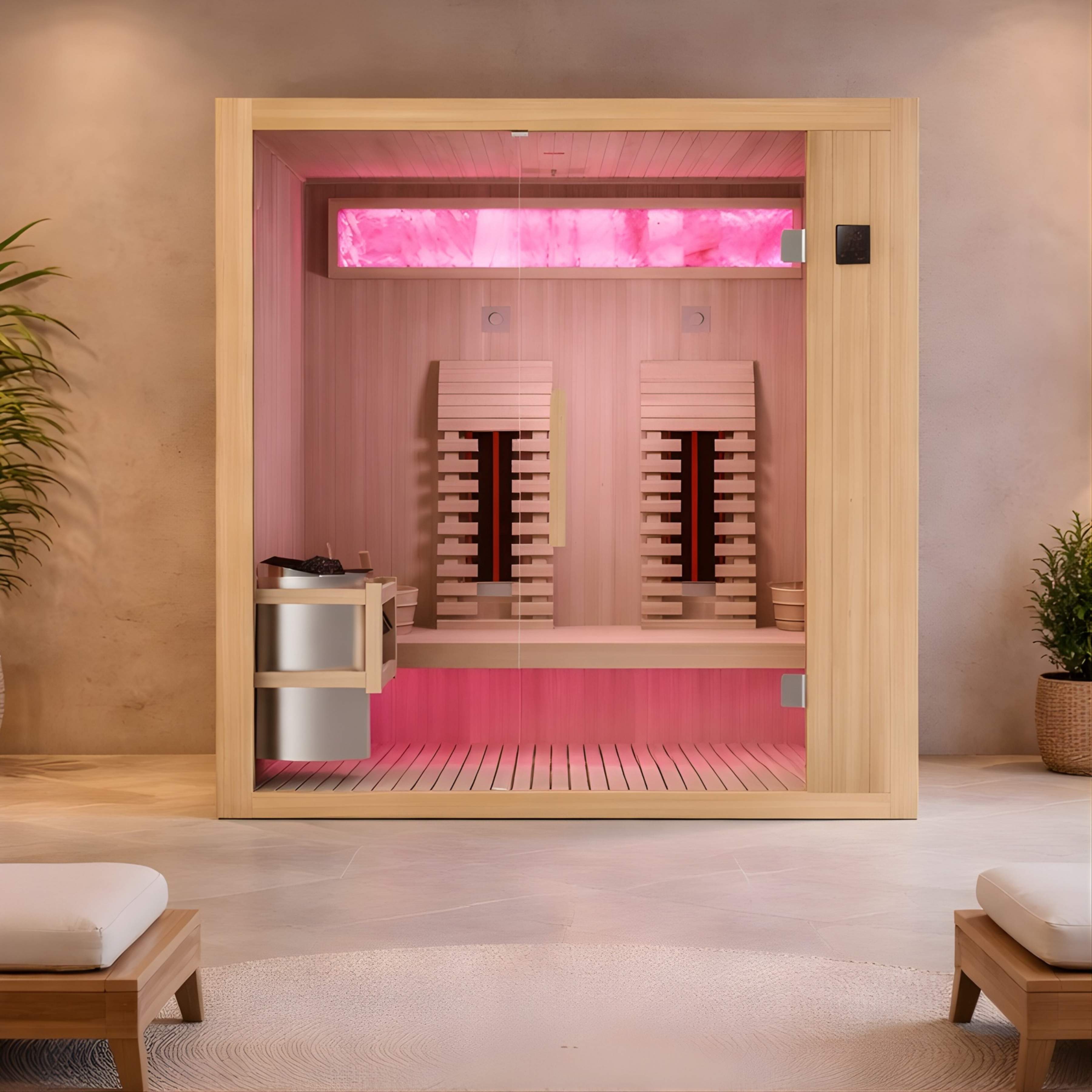 Sauna Himalaya 2 places combiné (poêle + infrarouge)