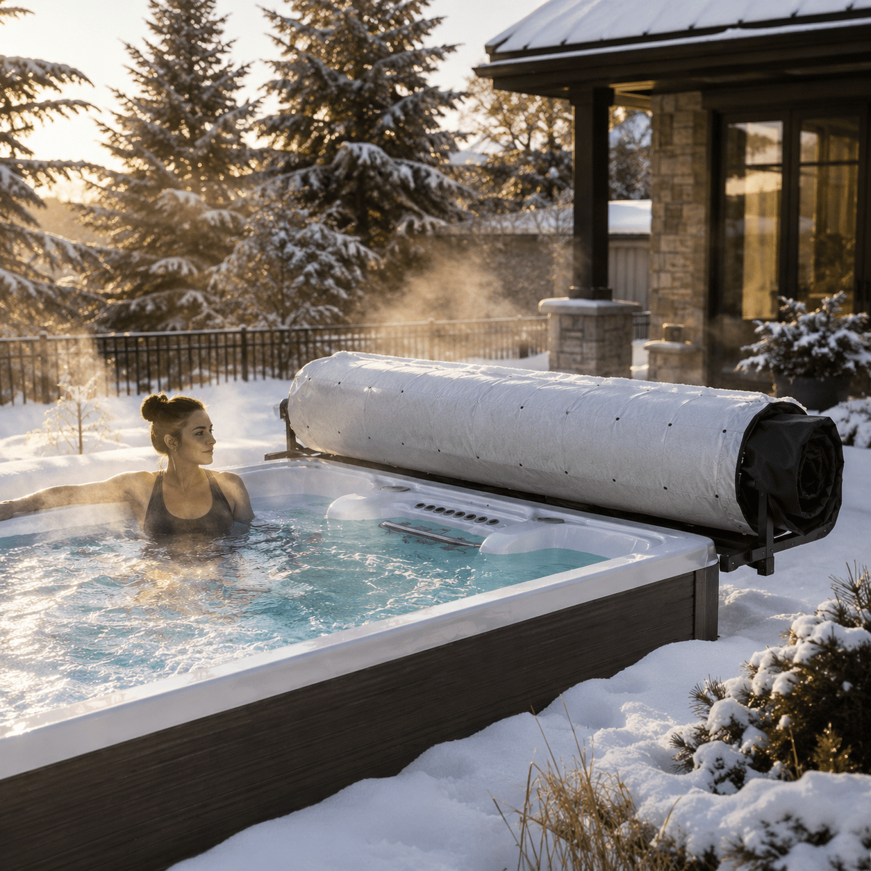Couverture spa de nage : isolation, économies et protection optimales - Quality Spa