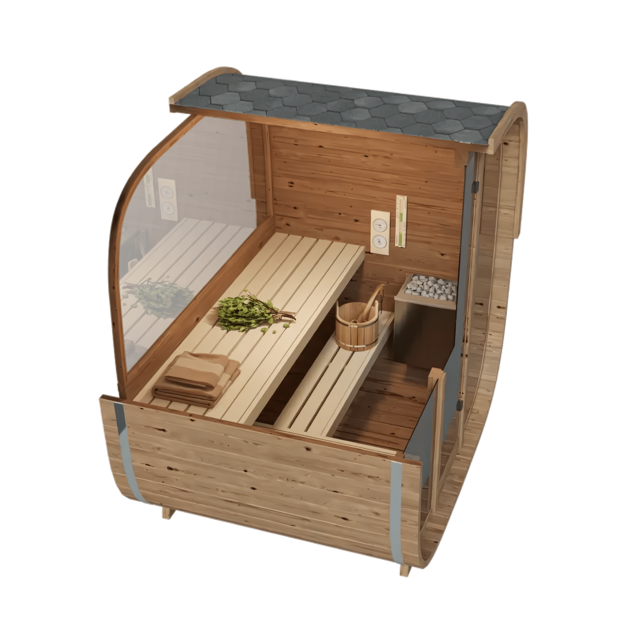 Sauna Cube Extérieur Luxe - CubeWarm - Quality Spa