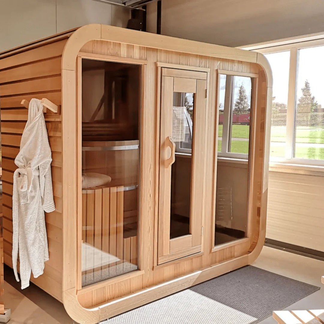 Sauna Cube Extérieur Luxe - Design Moderne & Élégant - Quality Spa