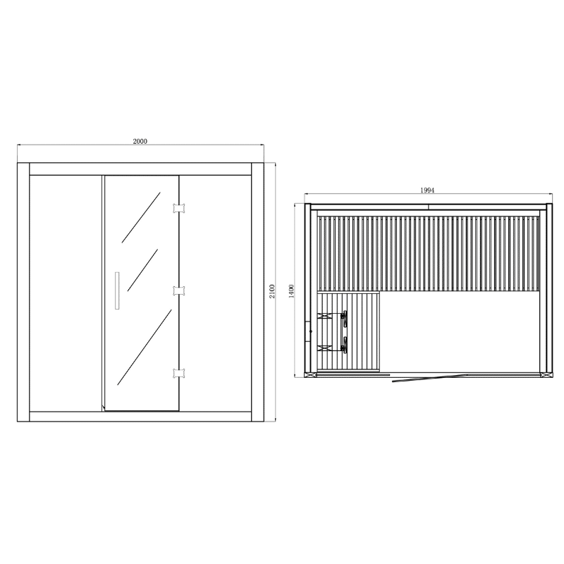 Sauna Infrarouge 2 places Pro - PureWarm - Quality Spa