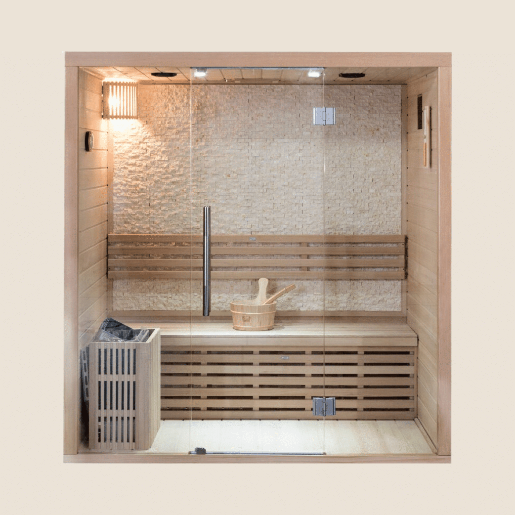 Sauna Traditionnel Luxe 3 PLACES - HEMTOR 3 - Quality Spa